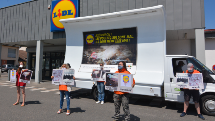 happening devant l’enseigne Lidl Essey-lès-Nancy