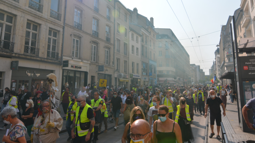 Gilets Jaunes rue saint Jean Nancy