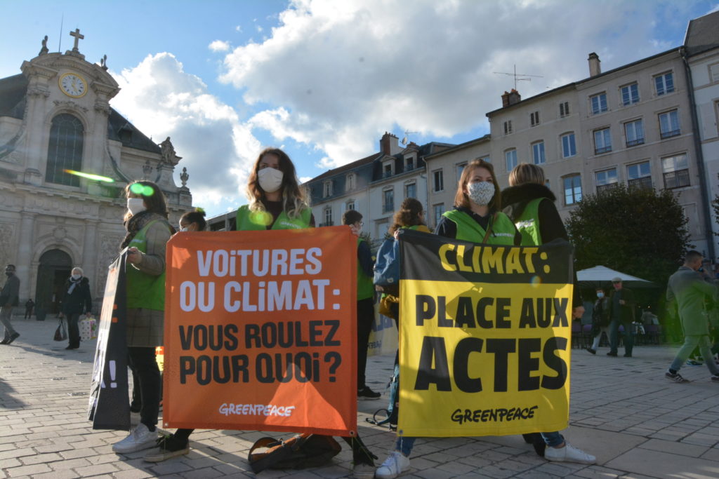Action greenpeace place charles 3 à Nancy