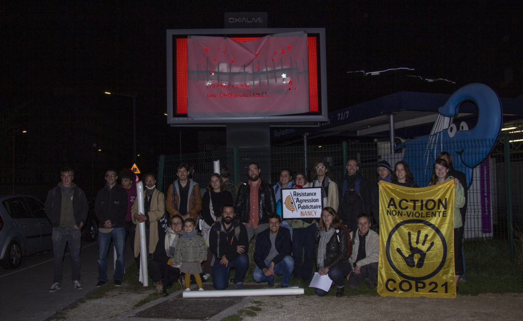 Participant.e.s à l'action ce jeudi 9 octobre à Nancy